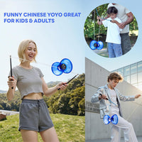 MAGICYOYO 4-inch triple bearing diabolo yoyo for kids with hand sticks - view 8