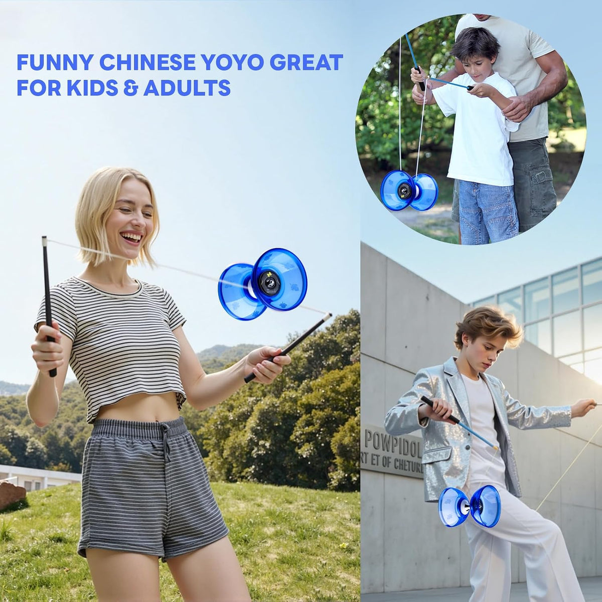 MAGICYOYO 4-inch triple bearing diabolo yoyo for kids with hand sticks - view 8