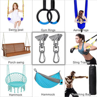 SELEWARE stainless steel swing hanger, heavy duty ceiling mount with swivel - view 9