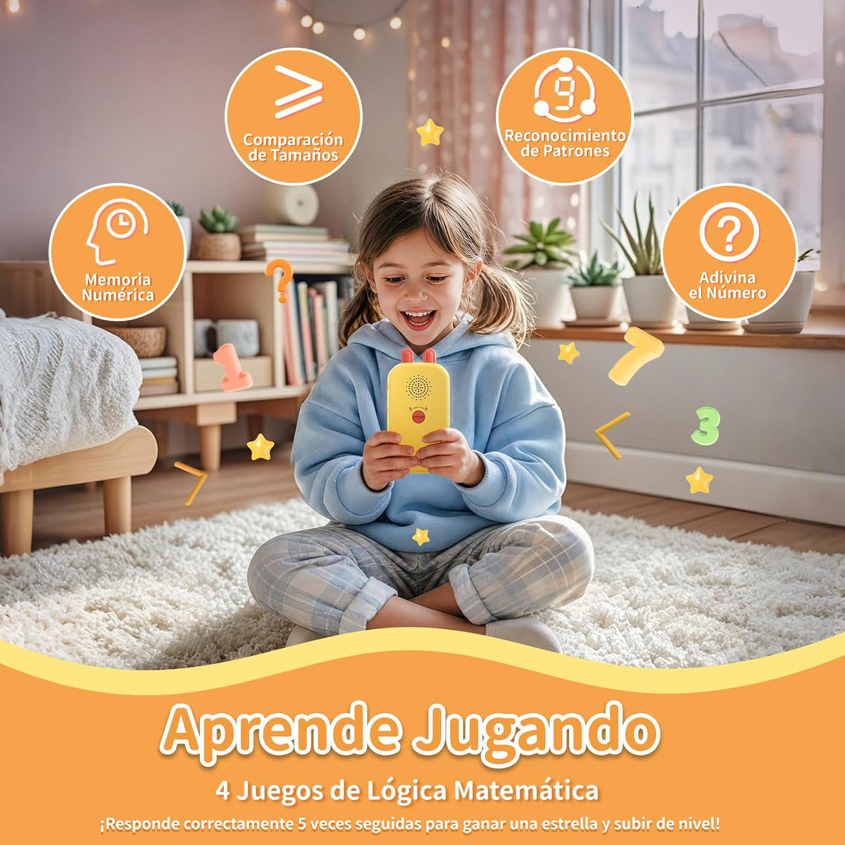 alilo Math Games for Kids Ages 5-12 - Yellow-spanish - image 2