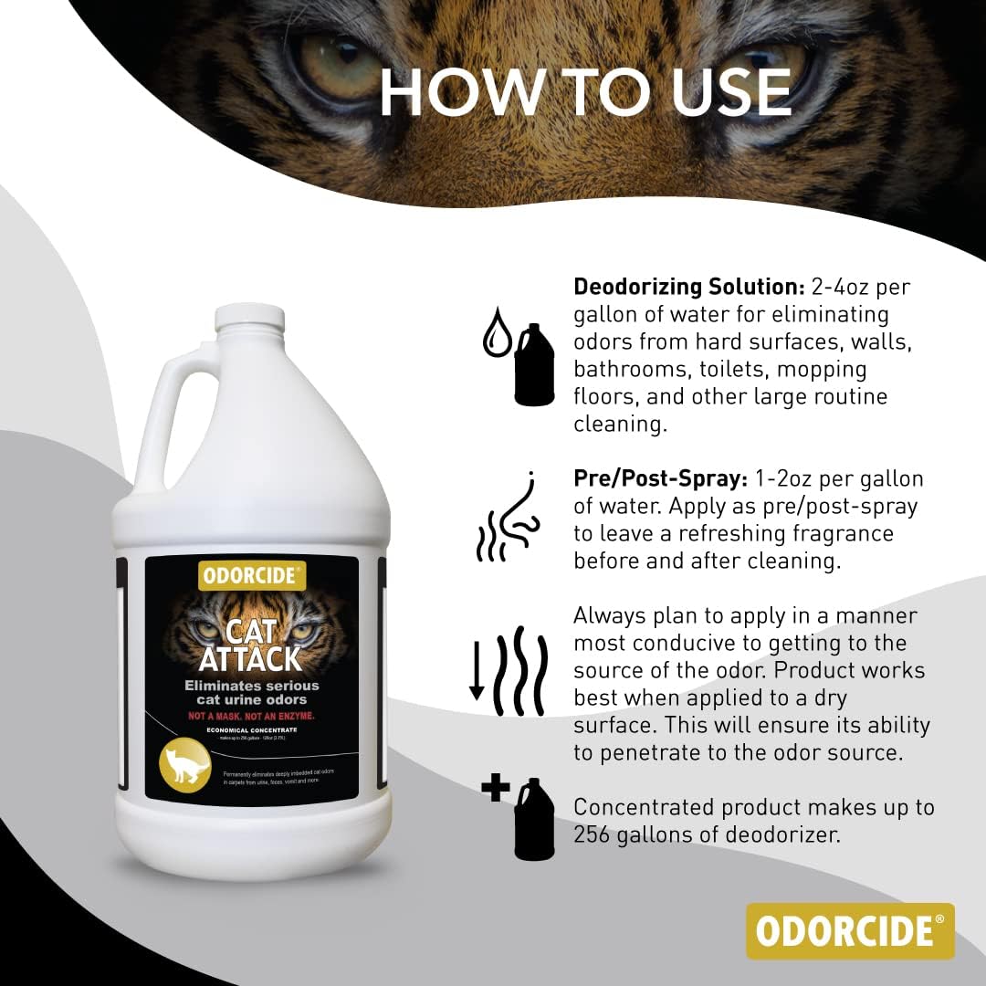 Odorcide Cat Attack Concentrate Odor Eliminator - Apricot / 128 oz - image 2