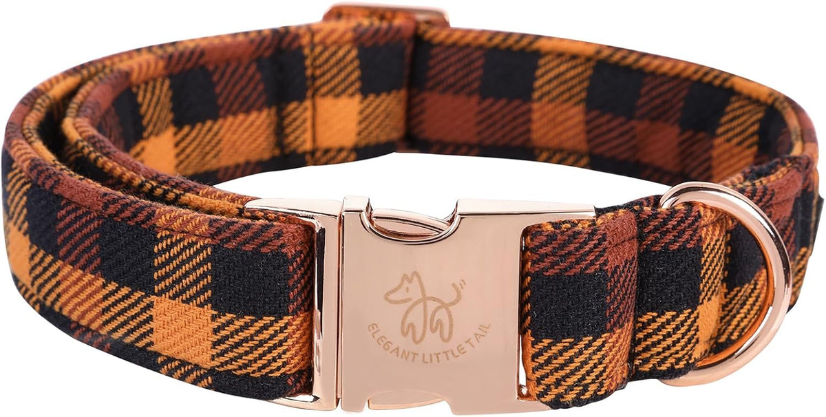 Elegant little tail Fall Dog Collar - Black and Yellow / X-Large (Pack of 1)