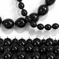 Pearl White Linking Balloons for Wedding Bride Shower Mermaid Party - Black / 6+10 inch