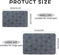 Pet Cat Dog Food Mat Non Slip Mat for Dog Water Bowl Mat Quick Dry - Green / 32*17 in - image 3