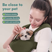 Supet Dog Sling Carrier for Small Pet - Green / Regular - image 3