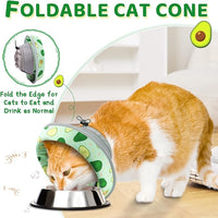 Cat Cone Collar Soft to Stop Licking, Adjustable, Foldable Lightweight Kitten Cones After Surgery Recovery for Cats & Kittens, Cat Cone Alternative (Light Green, M)