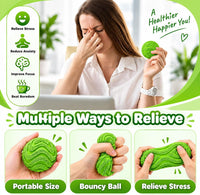 Fuzz Ball Squishy Stress Ball - Green Ball - image 2