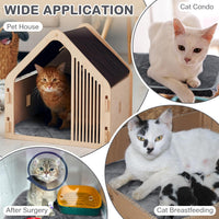 2 Pack Self Warming Cat Bed Thermal Pet Mat - 16 x 16 Inches / Gray - image 3