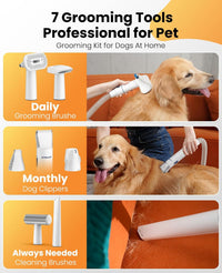 oneisall Dog Grooming Vacuum Kits with Pet Clipper – Essentials for Dogs - image 2