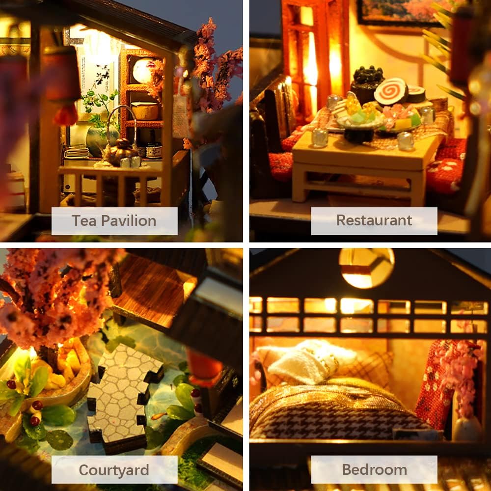 CUTEBEE 3D Wooden Puzzle for Adults - Japanese Garden House - image 4