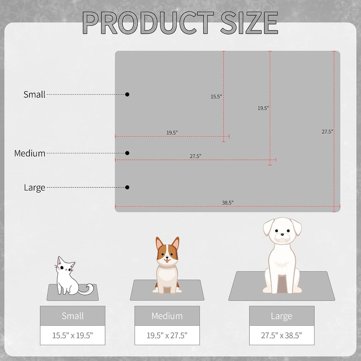 NACOCO Summer Pet Cooling Mat - S: 15.5'' x 19.5'' / Grey French Bulldog - image 4