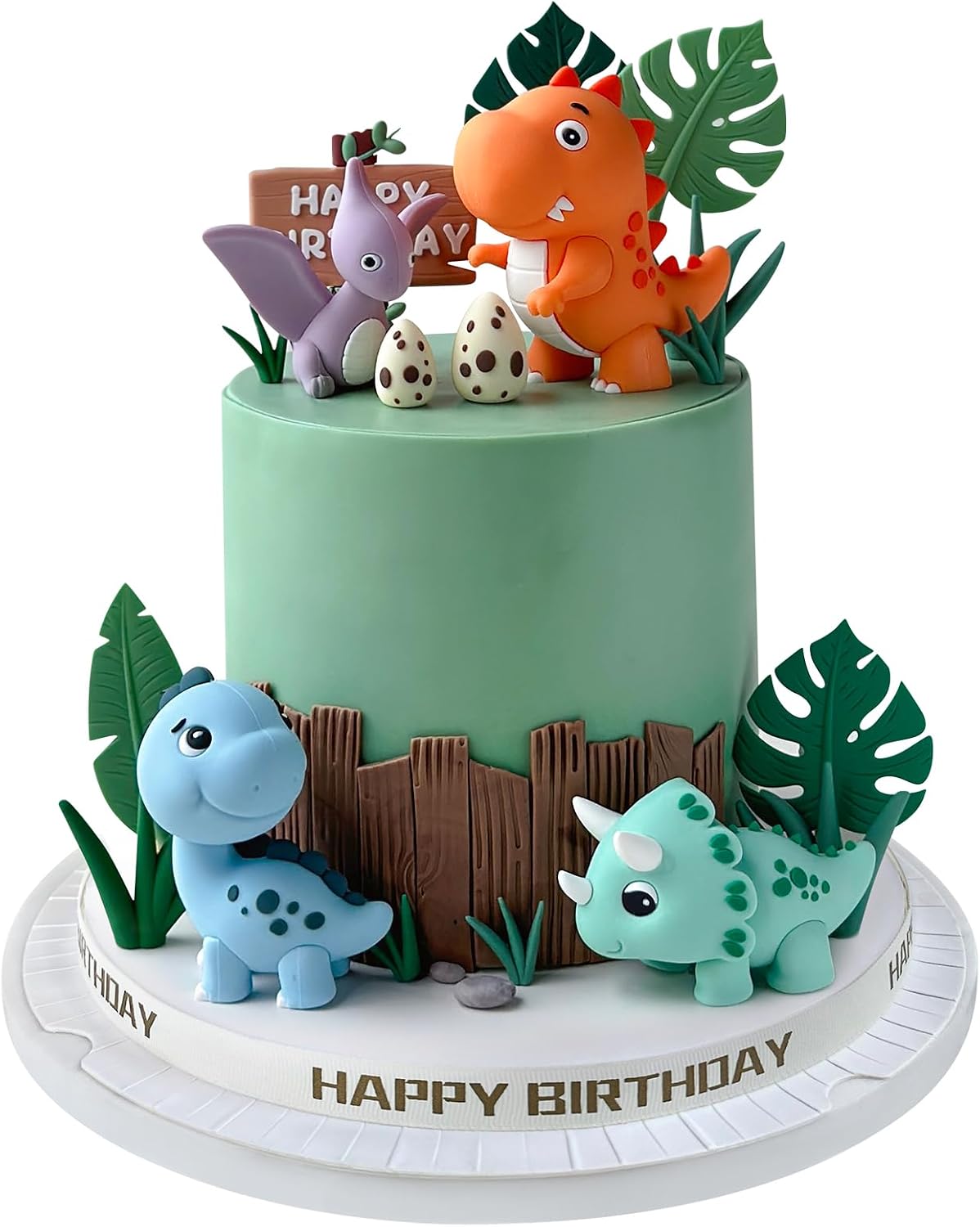 19pcs Safari Animal Cake Topper - Dinosaur Style