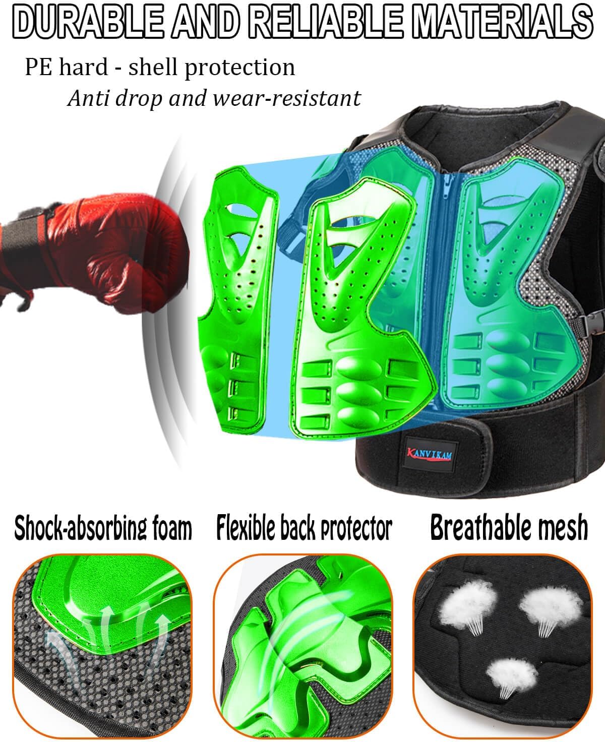 DBaoXiaoMu kids dirt bike gear armor vest suit with chest, back, knee and elbow protection - view 29
