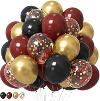 Pastel Balloons Whimsical Christmas Rainbow Colorful Birthday Balloon – Fun for Kids & Family - Black Gold Red