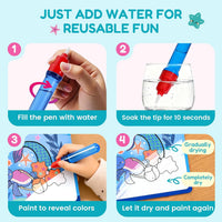 JoyCat Farm Water Coloring Book for Toddler Kids, 13 Pages - Mermaid - image 2