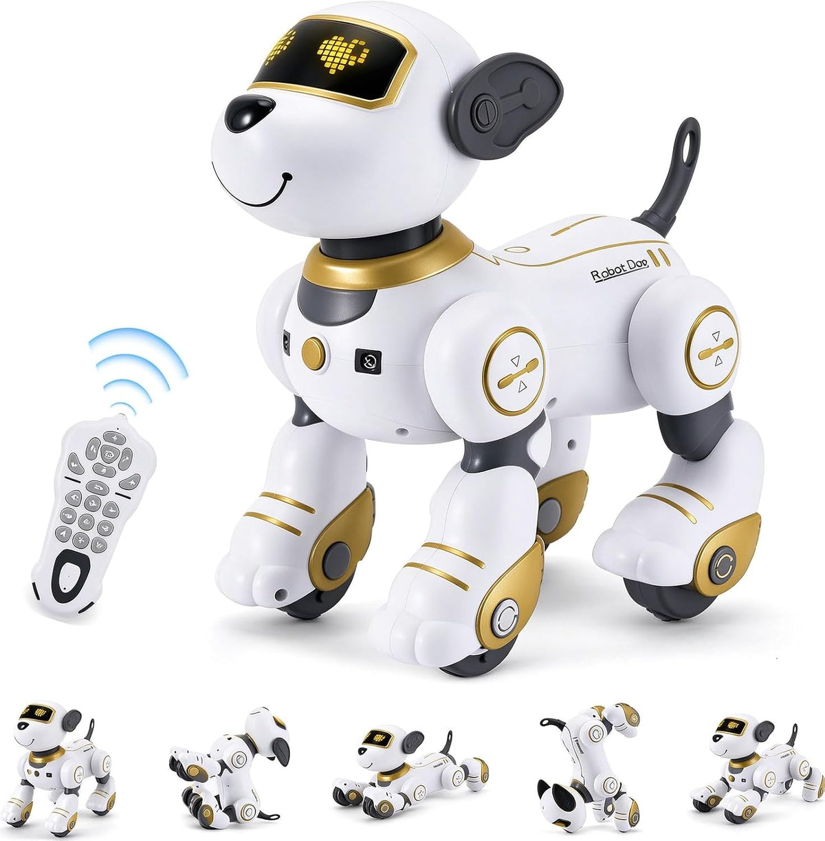 FUUY interactive remote control robot dog for kids in blue - view 2