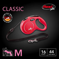 FLEXI Classic Cord Retractable Dog Leash - Red / Medium - 16 ft (Cord) - image 2
