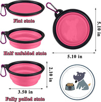 LAVAED 4 Pack Collapsible Dog Bowl Portable Foldable Travel Pets - image 2
