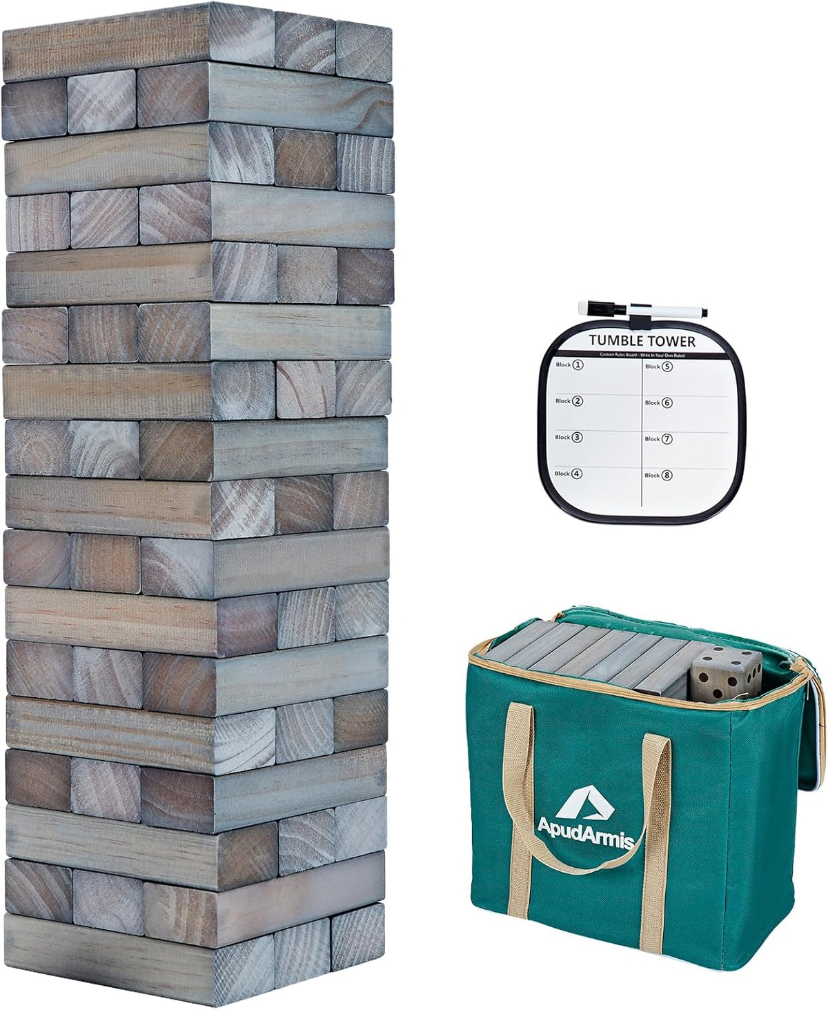 ApudArmis Giant Tumble Tower - XL-Over 5FT / Gray
