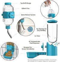 Automatic Pet Food Water Dispenser - Blue - image 2