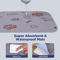 Washable Pee Pads for Dogs, 2 Pack Large 34"x36" Super Absorbent Reusable Puppy Pads Pet Training, 100% Waterproof Non-Slip Pad Whelping Dog Playpen Crate Mat for Potty