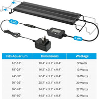 NICREW C10 Plant Aquarium Light, 13W, Full Spectrum with Timer - 24 - 30 in - image 2