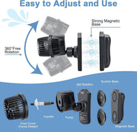 hygger 1050 GPH Aquarium Wave Maker Pump with Strong Magnetic Suction - 1050GPH (5W) - image 2