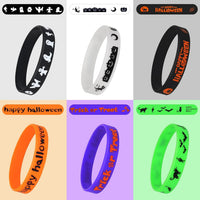 JUNEBRUSHS 24pcs Halloween Silicone Bracelets - Halloween Style - image 3
