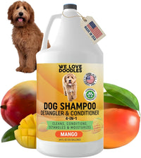 We Love Doodles Dog Shampoo Half Gallon, Cleans & Detangles - Mango