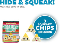 Outward Hound Hide-A-Birthday-Cake Plush Squeaky Dog Toy - Tortilla Chips - image 3