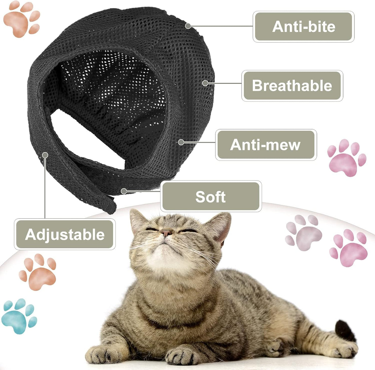 9 Pcs Cat Bathing Bag Set Cat Shower Bag - Blue, Gray - image 3