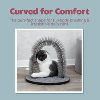 TRIXIE 13-in Cat Self-Grooming Arch with Carpet Scratcher, Gray – Essentials for Cats - image 4