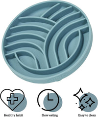 OHMO Slow Feeder Dog Bowl, 5.9" Lick Mat for Dogs, Tree of Life - Light Blue / Tree Life-S (5.9") - image 3