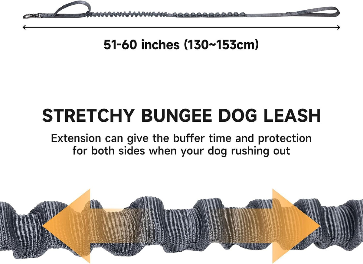 EXCELLENT ELITE SPANKER Tactical Military Bungee Nylon Dog Leash - Grey - image 2