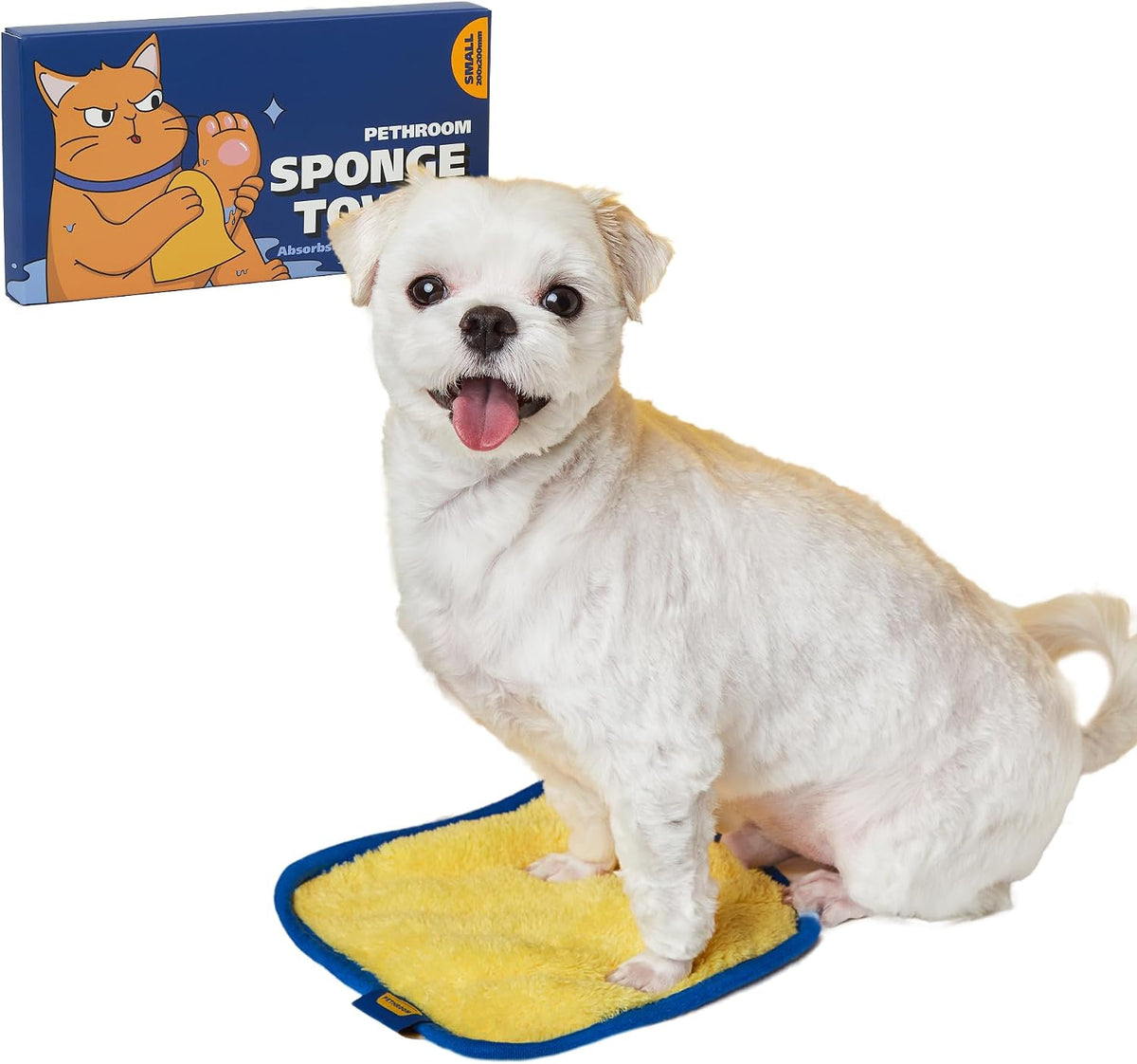 Ultra Absorbent Pet Towel, Quick-Drying - Yellow / Small