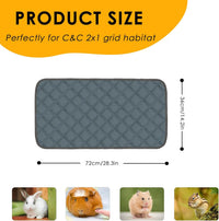 4 Pack Guinea Pig Cage Liners Washable Guinea Pig Bedding Reusable - Dark Grey / 28" x 14" (4 Pack) - image 2