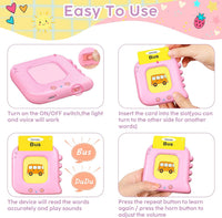 Talking Flash Cards,Kids Toddler Flash Cards with 240 Sight Words – Fun for Kids & Family - Pink - image 3