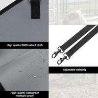 3 Packs Goat Hay Feeder,Hay Bags for Goats,Horses,Sheep,Premium 600D Oxford Cloth,with Metal Fastener and Adjustable Open Feed Hole for Slow Feeding. (1 Black+2Grey)