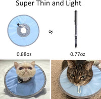 Waterproof Cat Recovery Collar, Adjustable Pet Cone Collar, Protective Cat Neck Cones to Stop Licking Wounds, Lightweight Kitten Cones After Surgery, Elizabethan E Collar for Cats, Small Dog, Puppy