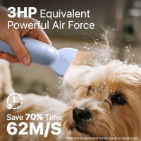 Buenkee Handheld Dog Dryer, 3HP High-Velocity Pet Hair Blower - Blue - image 3