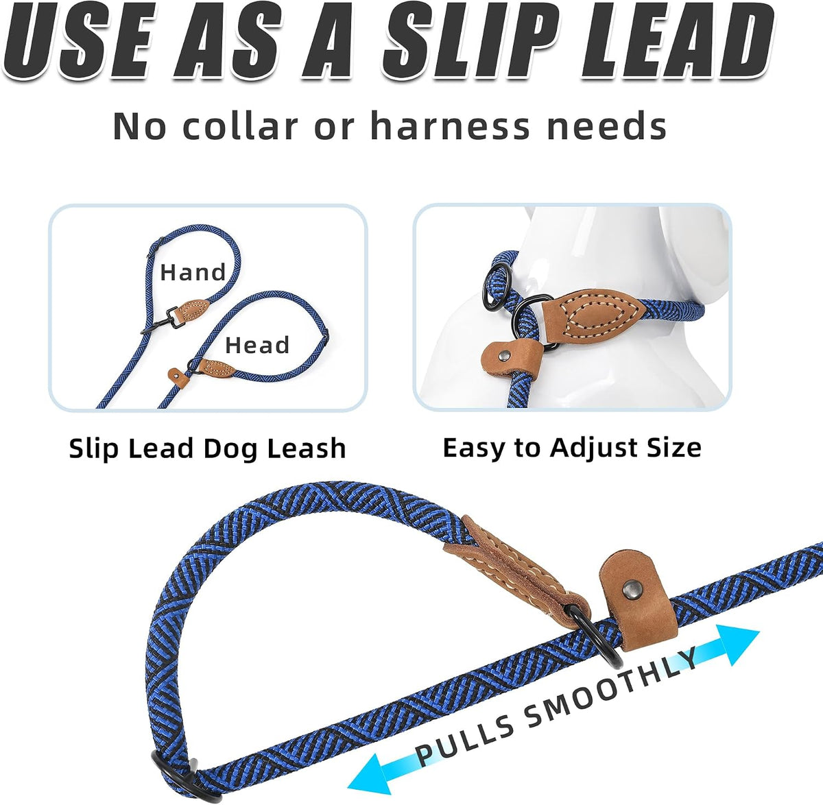 Mile High Life Hands Free Dog Leash - Blue / 7FT Hands Free - image 3