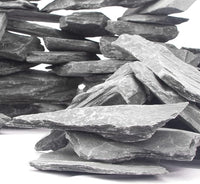 CFKJ [18 Pounds] Natural Slate Stone Rocks, 3 to 5 inch Slate Stone Rocks for Aquascaping, Aquariums, Terrariums, Amphibian Enclosures