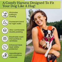 EcoBark XXS Dog Harness, Soft Step in Teacup Puppy Mesh Vest - Medium-11 to 17 lbs-Chest Up to 16 in (Pack of 1) / Pink - image 2