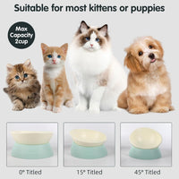 Bulldog Bowl Anti-Slip Dog Cat Dish Detachable Rubber Dog Bowl Pet - Green / 2 Cup ( Small/Medium Dog ) - image 3