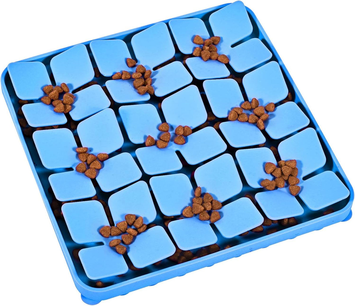 Silicone Snuffle Mat for Dogs, Blue - A(8"x8")-Blue