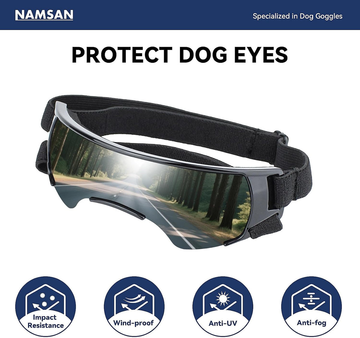 Clear Dog Goggles for Small Dogs - Cute Silver / Small - image 4
