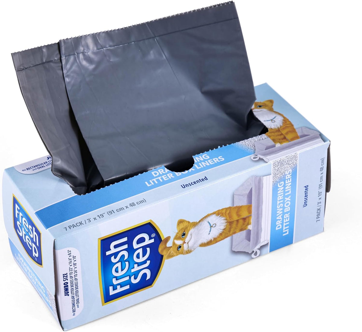 Fresh Step Drawstring Cat Litter Liners, Scented, 2-Pk - Unscented / 7 Count (Pack of 36) - image 3