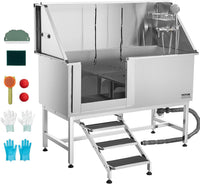 VEVOR Professional Dog Washing Station, Showerhead, Storage Rack - 62 inch