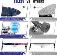 BELEEV 22 inch Skateboards for Kids - Purple Nebula - image 4