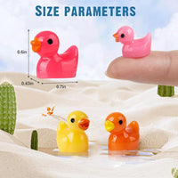 Mini Resin Duck Colorful Miniature Figures Micro Fairy Garden - 200 mini ducks - image 4
